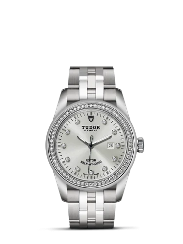 Glamour Date 31 Stainless Steel / Diamond / Silver-Diamond / Bracelet