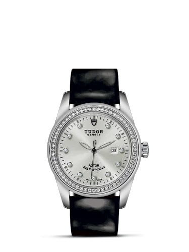 Glamour Date 31 Stainless Steel / Diamond / Silver-Diamond / Strap