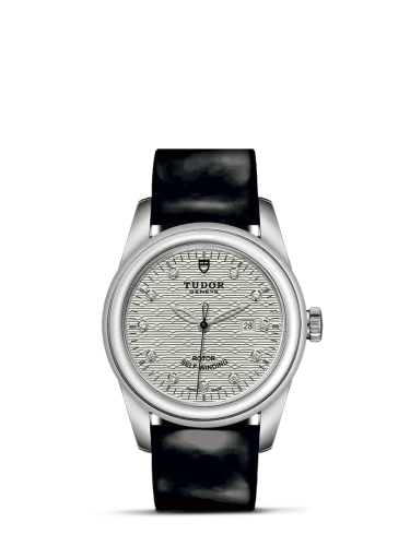 Glamour Date 31 Stainless Steel / Jacquard Silver-Diamond / Strap