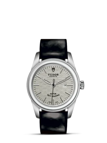 Glamour Date 31 Stainless Steel / Jacquard Silver / Strap