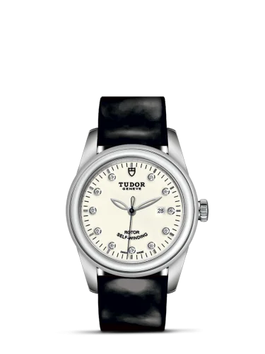 Glamour Date 31 Stainless Steel / Opaline-Diamond / Strap