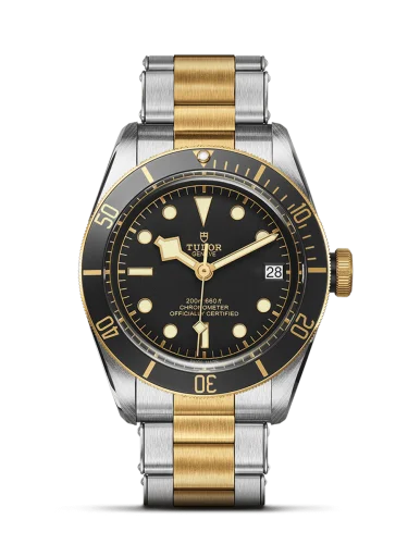 Heritage Black Bay Black S&G / Stainless Steel / Yellow Gold / Black / Bracelet