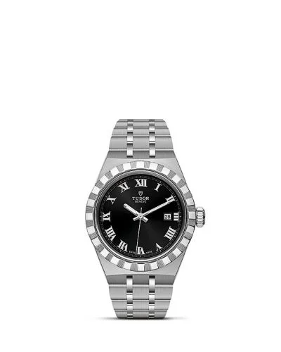Royal Date 28 Stainless Steel / Black - Roman