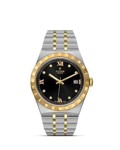 Royal Date 38 Stainless Steel / Yellow Gold / Black - Diamond