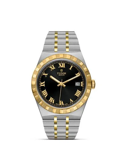 Royal Date 38 Stainless Steel / Yellow Gold / Black - Roman