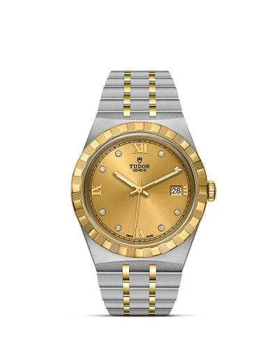 Royal Date 38 Stainless Steel / Yellow Gold / Champagne - Diamond