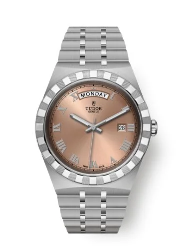 Royal Day-Date 41 Stainless Steel / Salmon - Roman