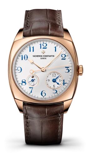 Harmony Dual Time Pink Gold / Blue Numerals
