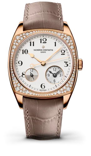 Harmony Dual Time Pink Gold With Diamonds / Black Numerals