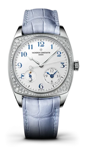 Harmony Dual Time Small Model White Gold / Diamond / Blue Numerals
