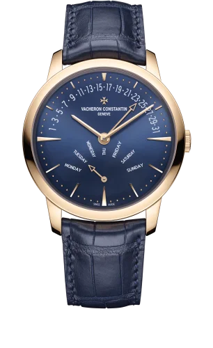 Patrimony Retrograde Day-Date Pink Gold / Blue