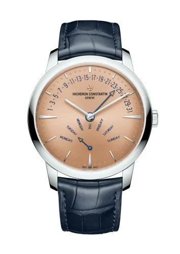 Patrimony Retrograde Day-Date Platinum / Salmon