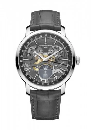 Traditionnelle Complete Calendar Openface White Gold