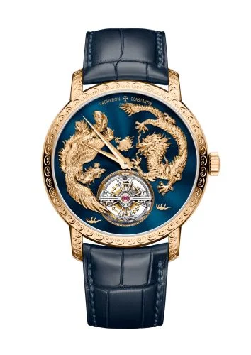 Traditionnelle Tourbillon Phoenix and the Dragon Pink Gold / Blue