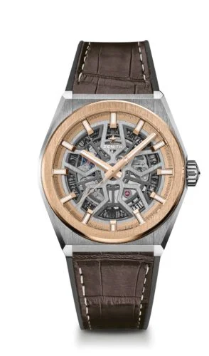 Defy Classic 41mm Titanium / Rose Gold / Alligator