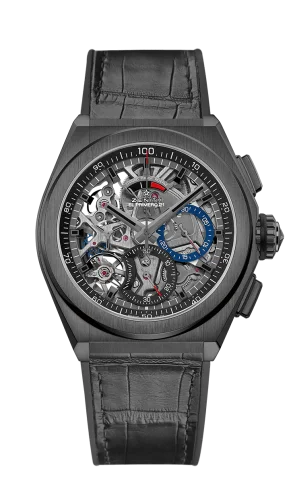 Defy El Primero 21 Black Ceramic / Skeleton / Alligator