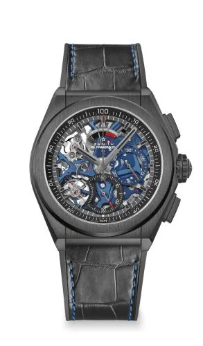 Defy El Primero 21 Black Ceramic / Skeleton / Alligator / Boutique Edition