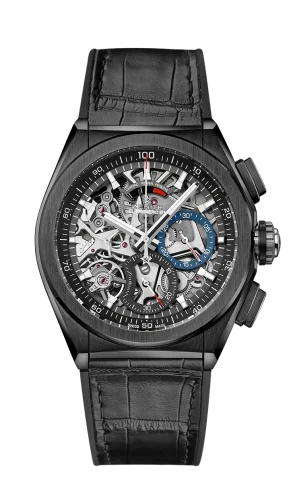 Defy El Primero 21 Black Ceramic / Skeleton / Alligator