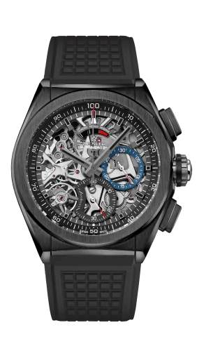 Defy El Primero 21 Black Ceramic / Skeleton / Rubber