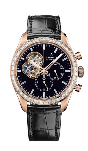 El Primero Chronomaster Open Rose Gold / Diamond / Black / Alligator