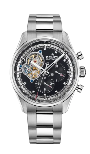 El Primero Chronomaster Open Stainless Steel / Black / Bracelet