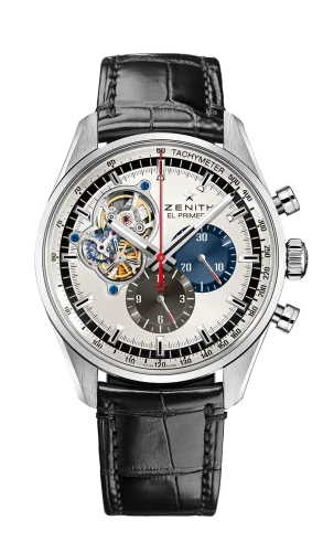 El Primero Chronomaster Open Stainless Steel / Silver 1969 / Alligator