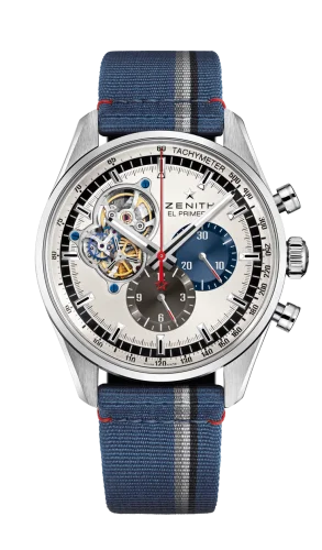 El Primero Chronomaster Open Stainless Steel / Silver 1969 / Fabric