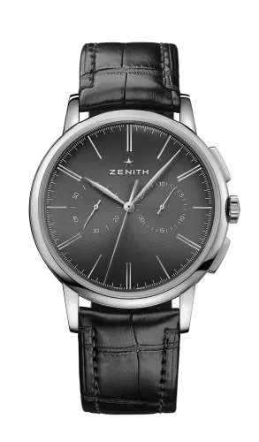 Elite Chronograph Classic Stainless Steel / Black / Alligator