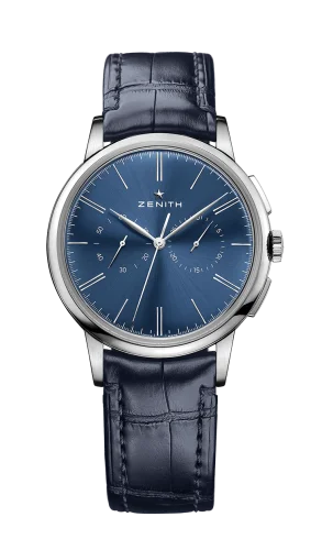 Elite Chronograph Classic Stainless Steel / Blue / Alligator