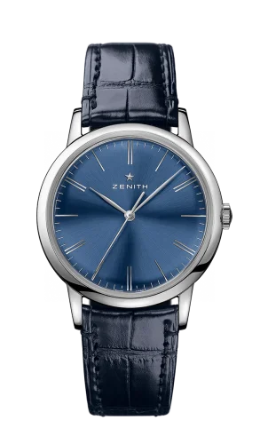 Elite Classic Stainless Steel / Blue / Alligator