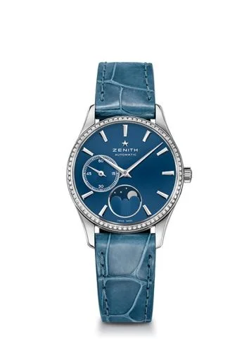 Elite Ultra Thin Lady Moonphase Blue / Diamond