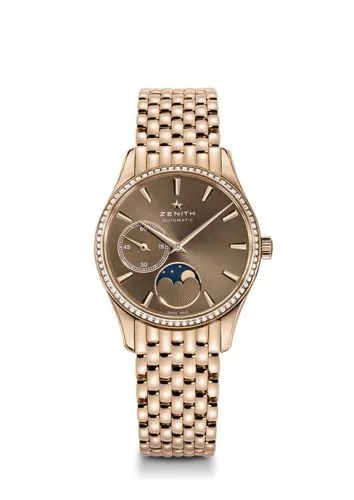 Elite Ultra Thin Lady Moonphase Rose Gold / Brown / Diamond / Bracelet