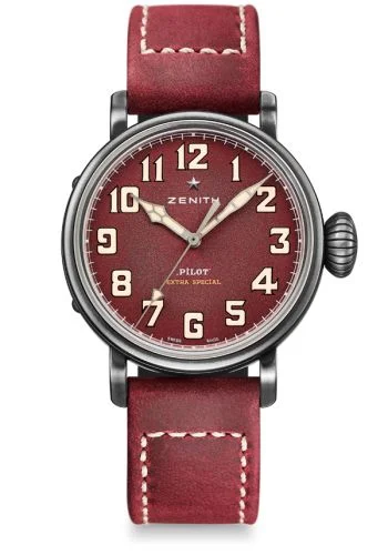 Pilot Type 20 Extra Special 40 Aged Stainless Steel / Burgundy