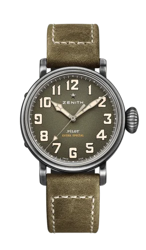 Pilot Type 20 Special Edition Aged Stainless Steel / Green