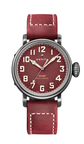 Pilot Type 20 Special Edition Aged Stainless Steel / Red / Strap