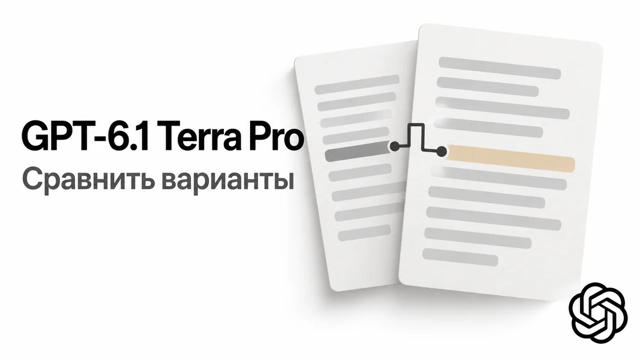Сравнение вариантов документа с GPT-6.1 Terra Pro