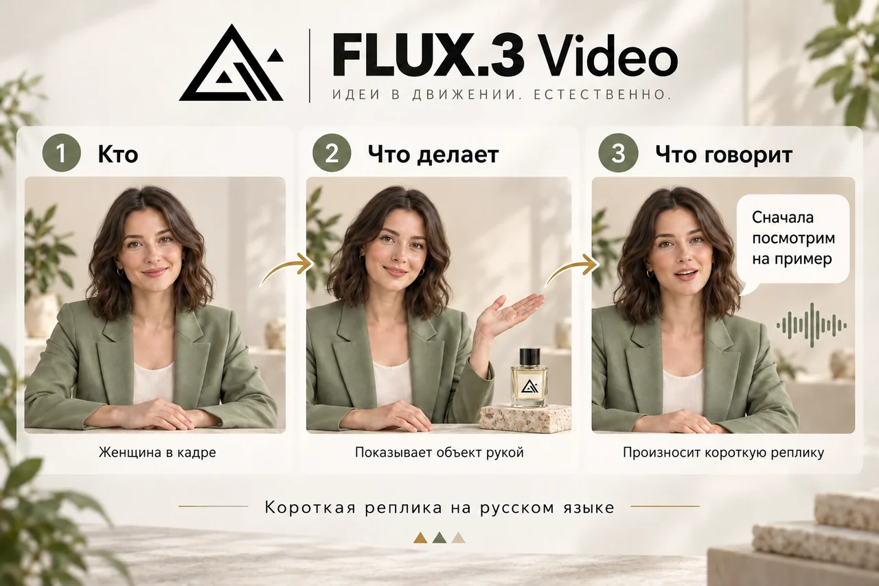 Поясняющая схема подготовки сцены с русской репликой