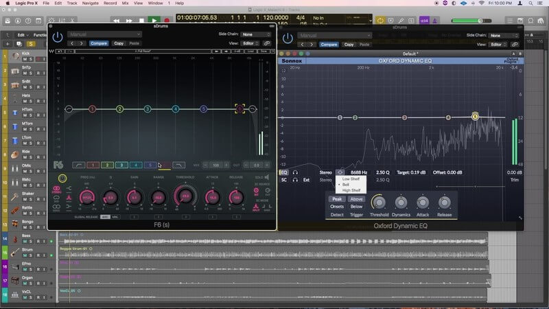 F6 Dynamic EQ с 6 настраиваемыми фильтрами