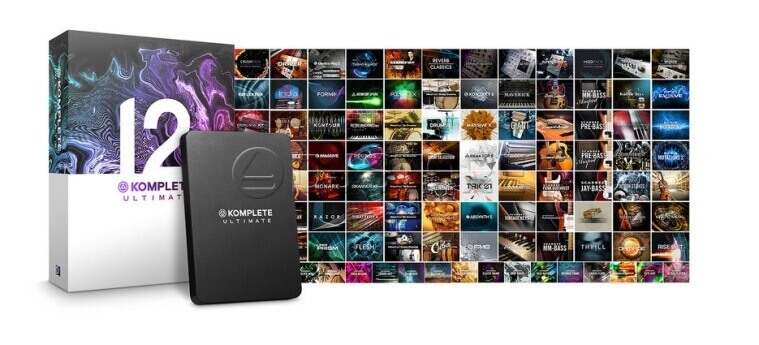 NI KOMPLETE-12-ULTIMATE packshot+included-products NI KOMPLETE-12-ULTIMATE packshot+included-products