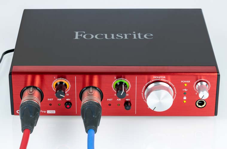 Передняя панель Clarett 2Pre USB