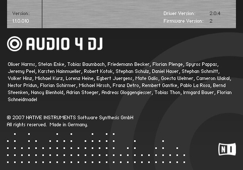 окно audio 4 dj