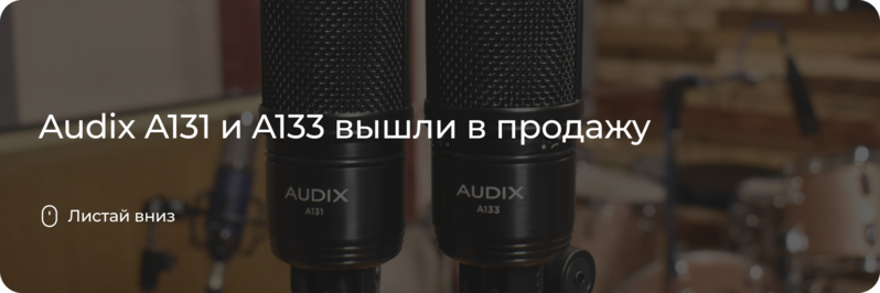 Audix A131 и A133