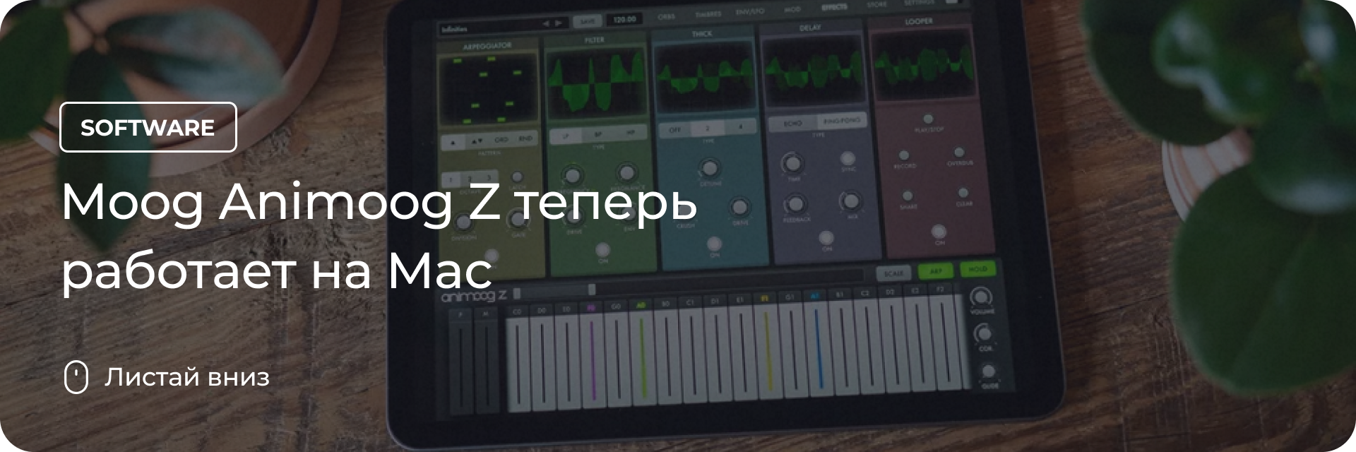 Moog Animoog Z теперь работает на Mac
