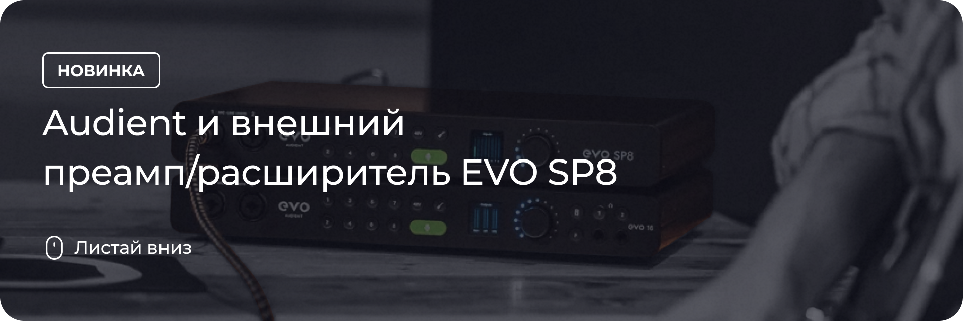 Audient и внешний преамп/расширитель  EVO SP8