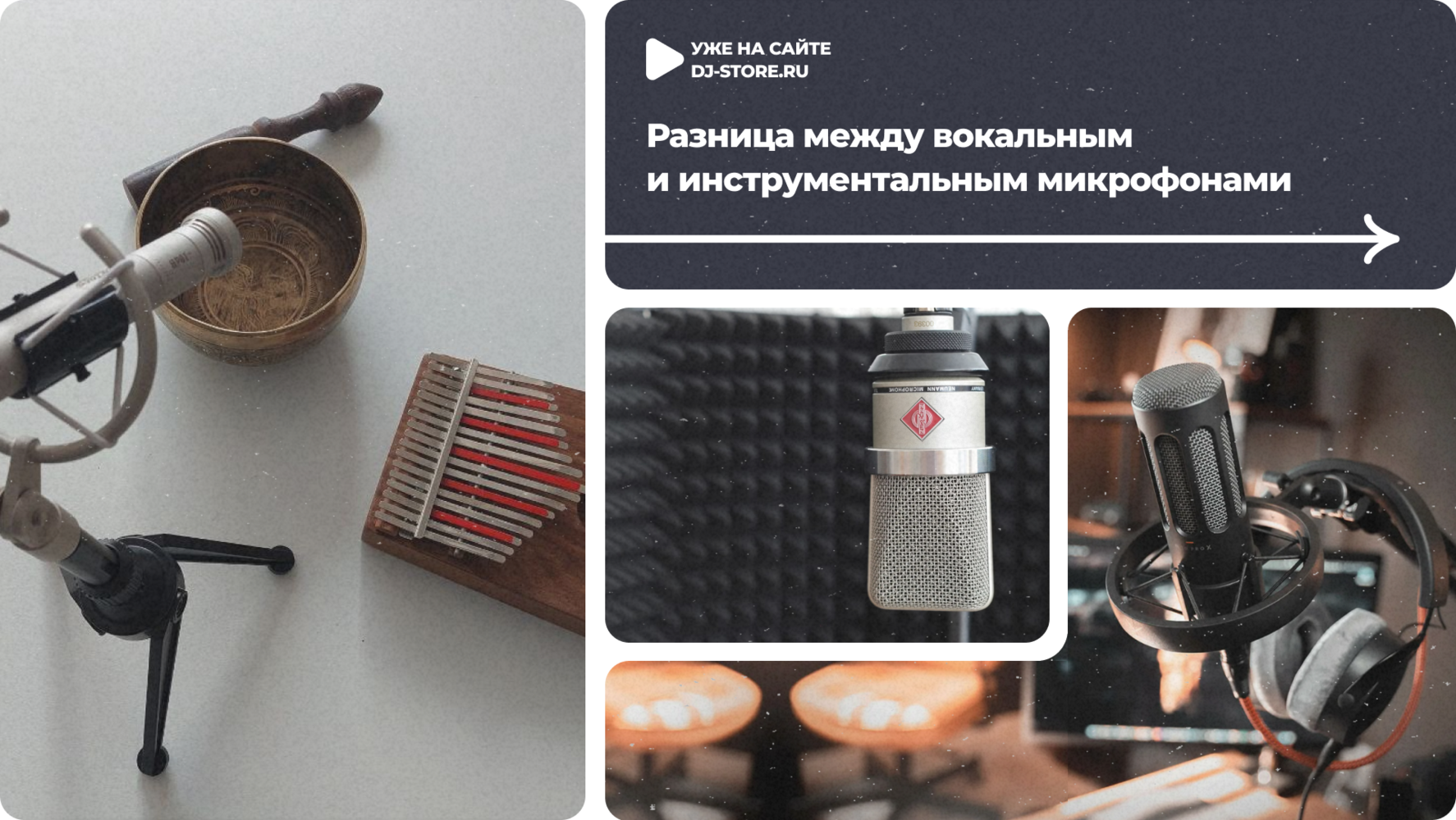 Разница между вокальным и инструментальным микрофонами