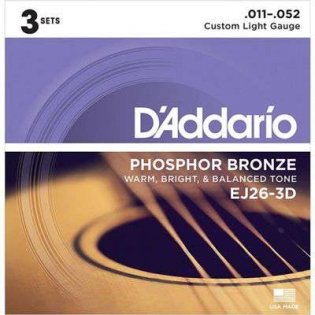 D'Addario EJ26-3D Phosphor Bronze