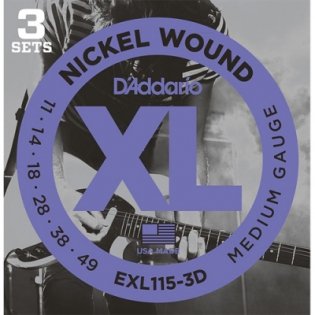 D'Addario EXL115-3D Nickel Wound