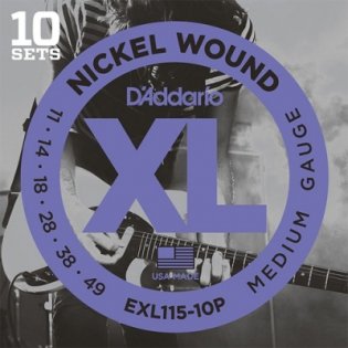 D'Addario EXL115-10P Nickel Wound