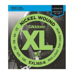 D'Addario EXL165-6 XL NICKEL WOUND