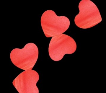 GLOBAL EFFECTS бумажное Сердца красные